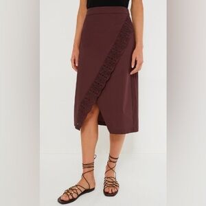 Tuckernuck Women's Oxblood Eyelet Townes Skirt, Size 4